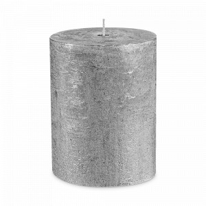 Свеча цилиндрическая, 13 см, серебристый, Luz Your Senses, Бельгия, LUZ YOUR SENSES (Бельгия)
