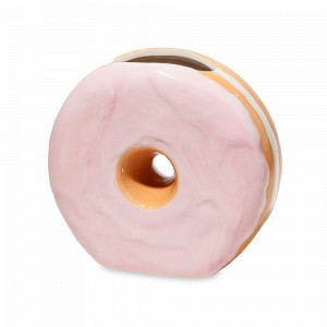 Ваза для цветов Donut, 16 см, керамика, белый, серия Fast Food, DOIY, Испания, DOIY (Испания)