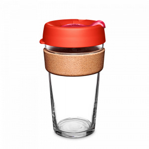 Кружка дорожная Daybreak L, объем: 454 мл, материал: закаленное стекло, пластик, пробка, серия Brew Cork, KEEPCUP, Австралия, KEEPCUP (Австралия)