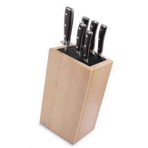 Набор из 5-ти кухонных ножей на подставке из бука, серия Ikon, WUESTHOF, Золинген, Германия, Набор ножей сантоку
