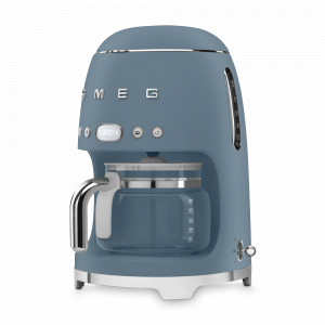 Кофеварка капельная, нержавеющая сталь, пластик, 36,1 x 24,5 x 25,6 см, синий шторм, SMEG, Италия, SMEG (Италия)