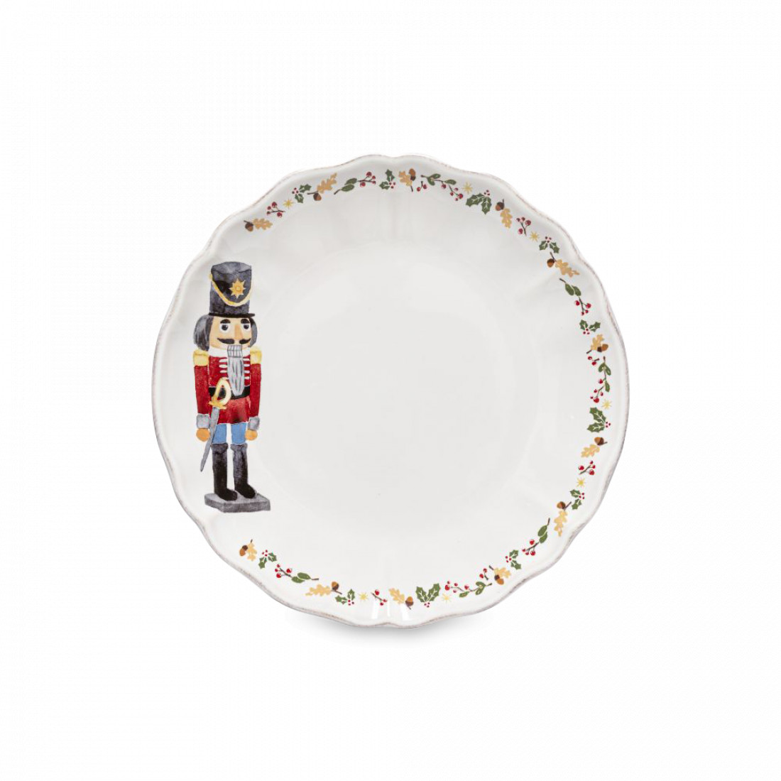Тарелка обеденная White, 27 см, керамика, белый, декор, серия The Nutcracker, COSTA NOVA, Португалия