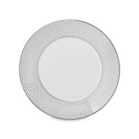 Тарелка закусочная Platinum, 23 см, костяной фарфор, белый, серый, серия Gio, WEDGWOOD, Великобритания