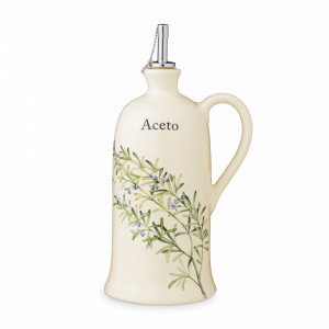 Бутылка для уксуса, 750 мл, керамика, декор, серия Rosemary, NUOVA CER, Италия, r