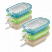 Набор из 6-ти форм для мороженого «Эскимо», 60 мл, 10 х 6.5 см, силикон, пластик, серия Ice, LEKUE, Испания, Формы для мороженого LEKUE