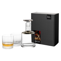 Набор для виски: штоф, 750 мл, 2 стакана, 400 мл, цвет декора-платиновый, серия Hamilton, EISCH, Германия_00814470035109161850.jpg