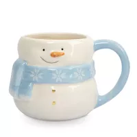 Кружка «Snowman», 450 мл, керамика, белый, голубой, серия New Year, ANNA LAFARG, Китай, 