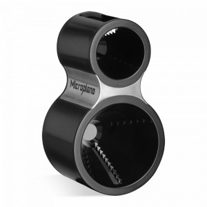 Металлическая терка из нержавеющей стали спиральная с отверстиями 2-х диаметров, нержавеющая сталь, пластик, 13 x 7,5 x 6 см, черный, серия Easy Prep, MICROPLANE, США, MICROPLANE (США)