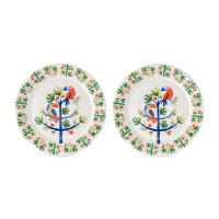 Набор из 2-х десертных тарелок Toucan, 18 см, фарфор, белый, декор, серия Birds of Paradise, LIBERTY JONES, Россия