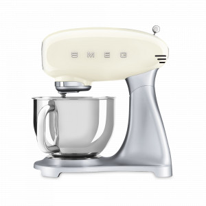 Миксер планетарный, 4,8 л, 3 насадки, литой алюминий, нержавеющая сталь, пластик, кремовый, SMEG, Италия, 