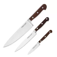 Набор кухонных ножей поварская тройка, серия Classic Smoked Oak, BERGER CUTLERY, Германия, 