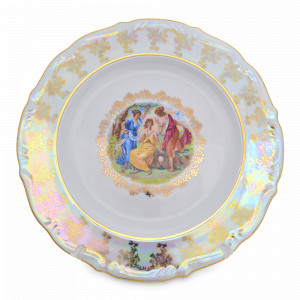 Блюдо круглое Мадонна, 30 см, фарфор, перламутр, серия Мария-Тереза, REPAST, Чехия, Мария-Тереза REPAST