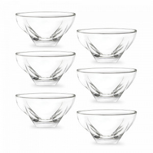 Набор из 6-ти пиал, 13.5 см, хрустальное стекло, серия Fusion, RCR, Италия, Стеклянные салатники