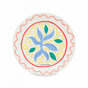 Тарелка обеденная Seaweed, 27 см, керамика, белый, декор, серия Summer Bliss, COSTA NOVA, Португалия, Тарелки обеденные