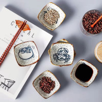 Соусник порционный Crab, 9 х 9 см, фарфор, темно-серый, декор, серия Seafood, TOKYO DESIGN, Нидерланды_00818400048208377366.jpg