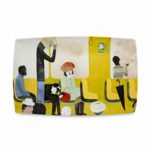 Тарелка декоративная прямоугольная Valerio Vidali, 31 х 20 см, фарфор, декор, серия Ilustradores Internacionais, VISTA ALEGRE, Португалия, Тарелки декоративные премиум