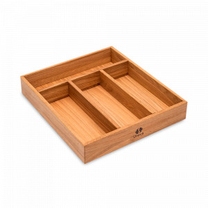 Лоток для столовых приборов средний, 35 х 31 см, дуб, коричневый, UNECA, Россия, Подставка под столовые приборы