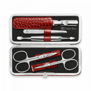 Набор маникюрный, 5 предметов, отделка крокодил, красный, серия Classic Inox, ZWILLING J.A. HENCKELS, Германия, ZWILLING (Германия)