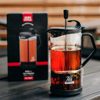 Френч - пресс Tea Presso, 600 мл, боросиликатное стекло, пластик, нержавеющая сталь 18/10, черный, VITAX, Великобритания_00810570043517134323.jpg