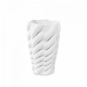 Ваза настольная Косичка, 28 см, керамика, белый, серия Vases, DECOR DE TABLE, Россия, Вазы DECOR DE TABLE