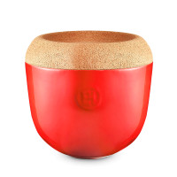 Банка для хранения чеснока, 13,5 см, керамика, красный, EMILE HENRY, Франция