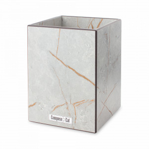 Подставка для кухонных принадлежностей, универсальная, 12 х 17 см, мраморный Грейс, композитный материал, серия Fashion, ComposeEat, Россия, Подставки для кухонных аксессуаров