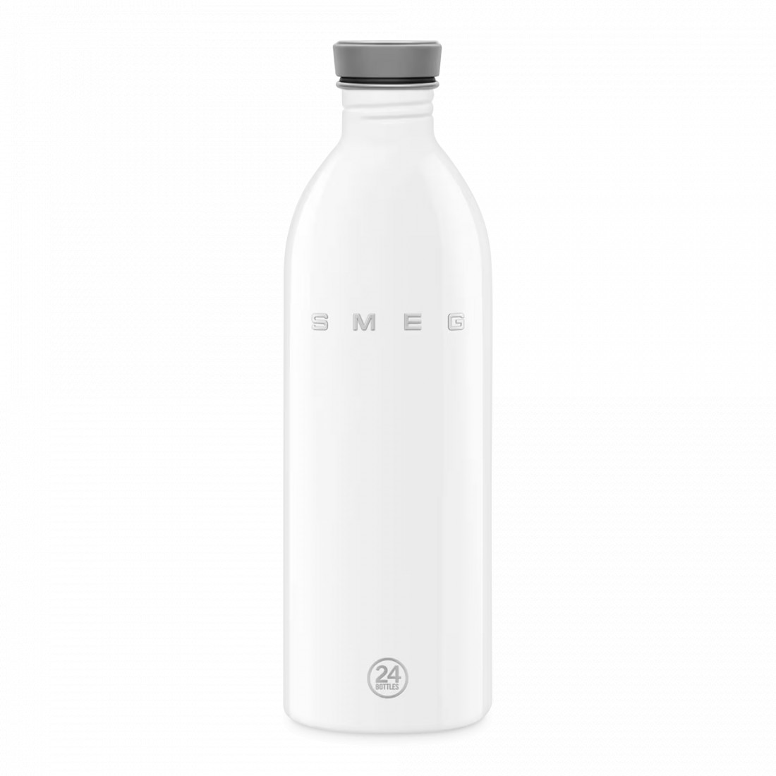 Бутылка для воды, нержавеющая сталь 18/8, 1000 мл, белый, серия 24Bottles, SMEG, Италия