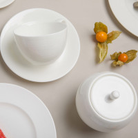 Сахарница , 430 мл, костяной фарфор, белый, рельеф, серия Терраса, NARUMI, Япония_00820340046948158318.jpg