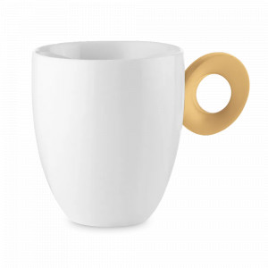 Кружка , 250 мл, фарфор, пластик SAN, белый, желтый, серия Everyday, GUZZINI, Италия, GUZZINI (Италия)