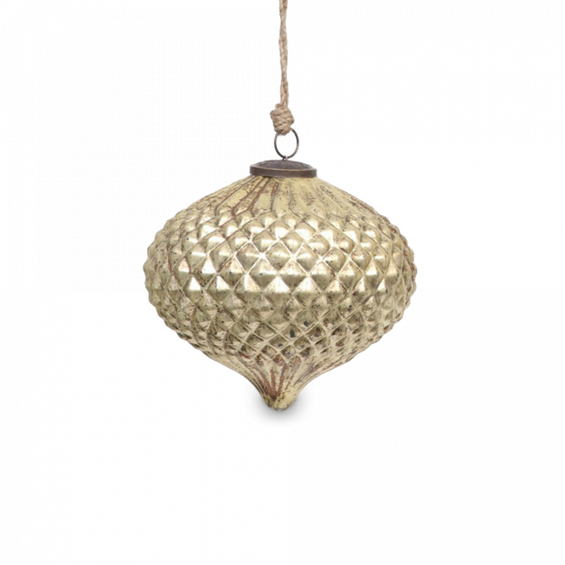 Украшение новогоднее подвес, 15 см, стекло, золотистый, ROOMERS FURNITURE, Нидерланды