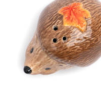 Емкость для соли или перца «Еж с листом», 21 х 15 см, керамика, коричневый, серия Autumn Forest, ANNA LAFARG, Китай_00820380047726512768.jpg