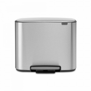 Контейнер для мусора с педалью, 3 х 11 л, нержавеющая сталь, стальной, серия BO PEDAL BIN, BRABANTIA, Бельгия, BRABANTIA (Бельгия)