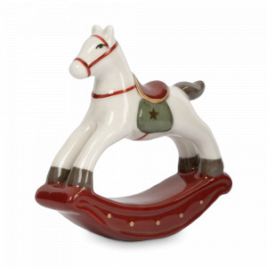 Статуэтка Лошадка-качалка, 10 см, фарфор, белый, декор, серия Horse, ANNA LAFARG, Китай, Horse ANNA LAFARG