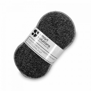 Набор из 2-х губок универсальных Cozy Clean, 19.5 х 10 см, поилиэстер, серый, SMART SOLUTIONS, Россия, Полезные мелочи