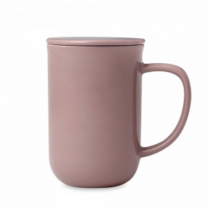 Кружка с ситечком и крышкой Balance, 500 мл, фарфор, нержавеющая сталь, розовый, серия Minima, VIVA Scandinavia, Дания, Кружки с крышкой