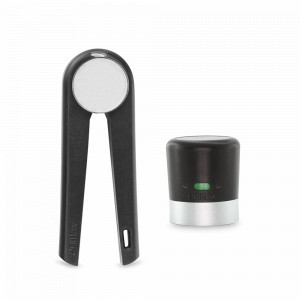 Набор шампанского, 2 предмета, нержавеющая сталь, пластик, черный, PULLTEX, Испания, PULLTEX (Испания)