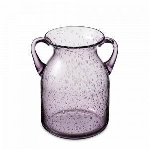 Ваза для цветов, 17.5 см, стекло, фиолетовый, серия Flowi, LIBERTY JONES, Россия, Стеклянные вазы для цветов