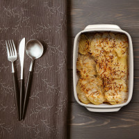 Форма - мини прямоугольная для запекания, керамика, 550 мл, опал, серия Solo, EMILE HENRY, Франция_00820220043134882980.jpg