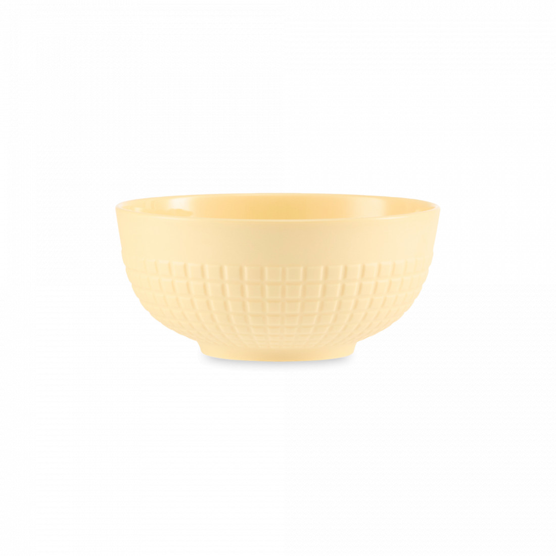 Салатник порционный, 15 см, фарфор, желтый, рельеф, серия Луч, DECOR DE TABLE, Россия