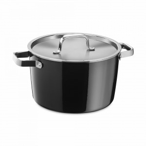 Кастрюля с крышкой, 24 см, 6.2 л, сталь, черный, серия Fusiontec Mineral, WMF, Германия, WMF (Германия)