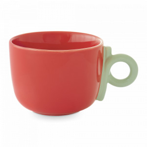 Кружка , 400 мл, фарфор, красный, серия Creative, EASY LIFE (R2S), Италия, Большие кружки