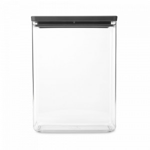 Контейнер модульный для продуктов, 5.4 л, 22 х 11 х 29.6 см, пластик, темно-серый, серия Tasty+, BRABANTIA, Бельгия, Контейнеры для продуктов BRABANTIA