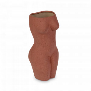 Ваза для цветов Body, Black, 23 см, керамика, коричневый, DOIY, Испания, DOIY (Испания)