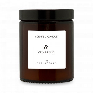 Свеча ароматическая «Cedar and Oud», 30 часов горения, воск, стекло, серия The Olphactory, AMBIENTAIR, Испания, Ароматы для дома