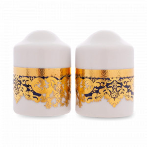 Набор для специй Cobalt Gold, 2 предмета, фарфор, синий, золотой, серия Favola, FALKENPORZELLAN, Германия, Солонки и перечницы