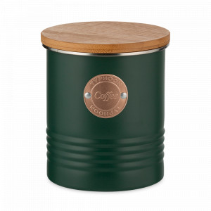 Емкость для кофе, 1 л, нержавеющая сталь, зеленый, серия Living, TYPHOON, Великобритания, Емкости для хранения сыпучих продуктов