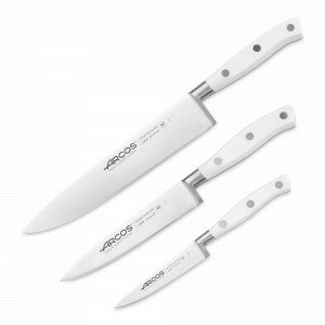 Набор кухонных ножей &quot;поварская тройка&quot;, серия Riviera Blanca, ARCOS, Испания, Скидка 25% на бренд Arcos