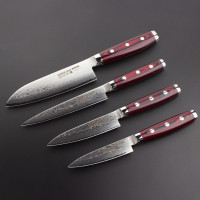 Набор кухонных ножей, 7 штук, на магнитной подставке ComposeEat (Vintage Brown), серия GOU 161, YAXELL, Япония_00817560063529632991.jpg