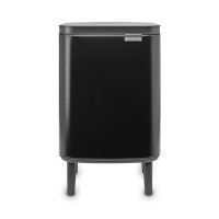 Контейнер для мусора на ножках, 7 л, нержавеющая сталь, черный матовый, серия BO HI, BRABANTIA, Бельгия