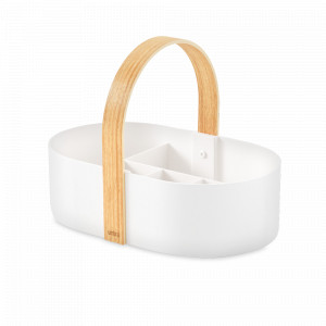 Органайзер для хранения Caddy, 30 х 23 см, пластик, дерево, белый/орех, серия Bellwood, UMBRA, Канада, UMBRA (Канада)